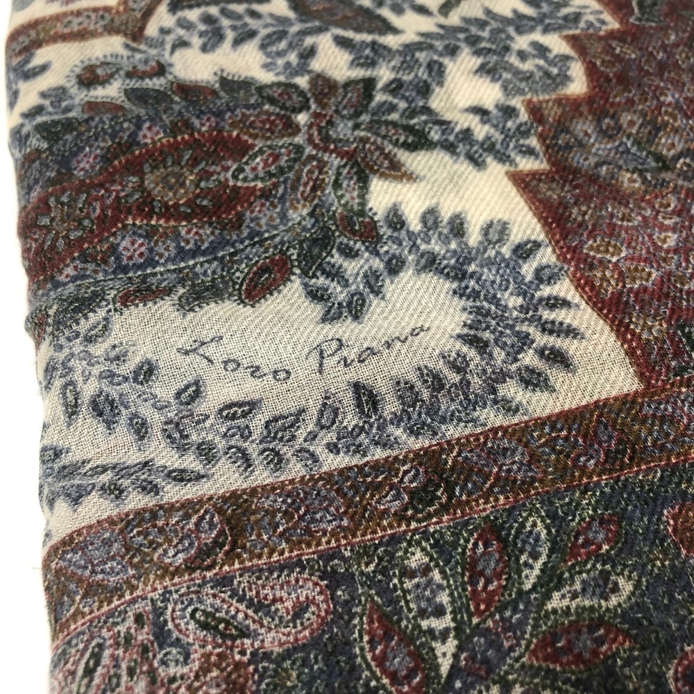 Loro Piana Multicolored Paisley Tapestry Scarf